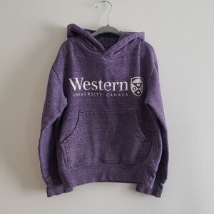 Western University Kids Small Purple Hoodie